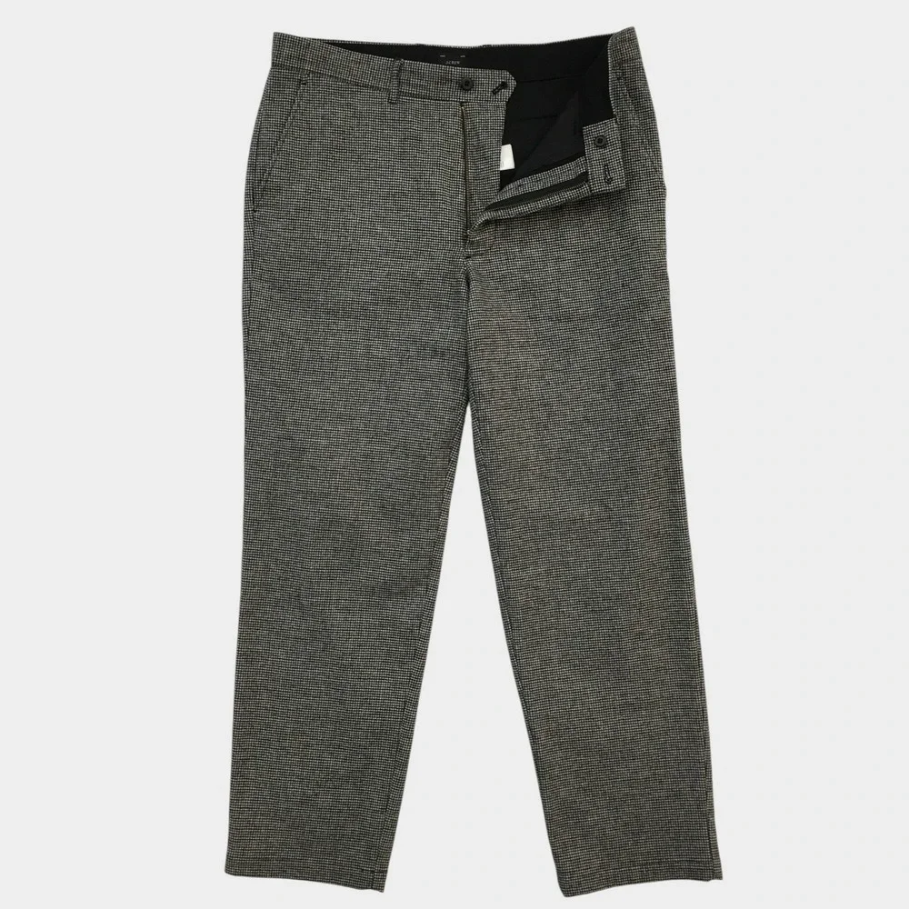 J.Crew Classic Relaxed Wool Houndstooth Pants Trousers Mens 35x32 Casual Dress